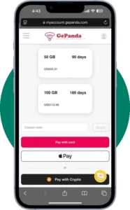 Refill you eSIM whenever you need additional connectivity.